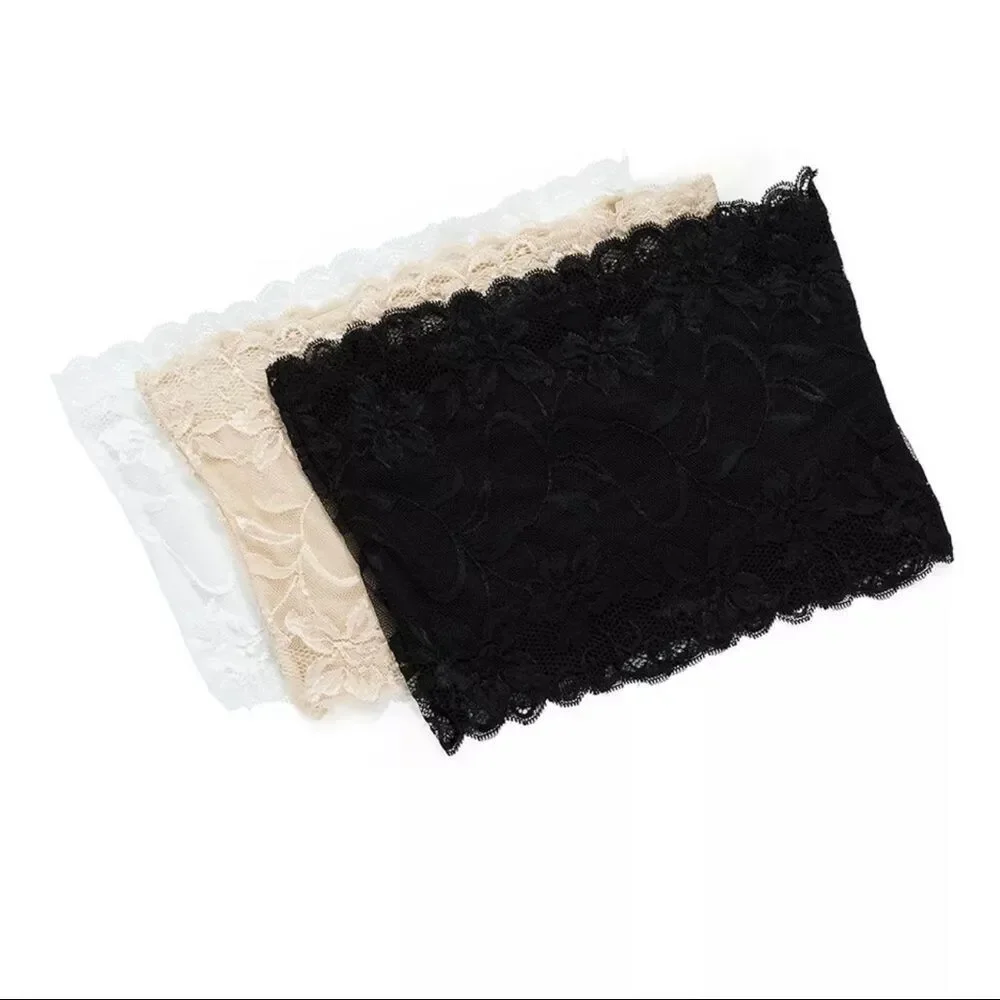Lace Bandeau Bra | Strapless Stretch Tube Top - Picture 5 of 9